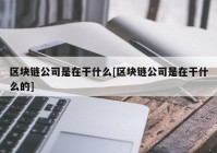 区块链公司是在干什么[区块链公司是在干什么的]